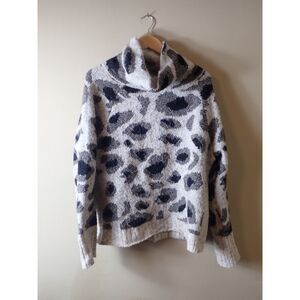 RD Style Womens Multicolor Turtleneck Long Sleeve Pullover Sweater Medium Soft